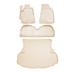 Toyota Highlander 3D Floor-Trunk Mats - Omac - SUV KIT - Beige - '01-'07 Toyota Highlander 3D Floor-Trunk Mats - Omac - SUV KIT - Beige - '01-'07